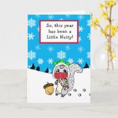 おかしい クルミの木のナッツィーな年、クリスマス カード (黄色い花)