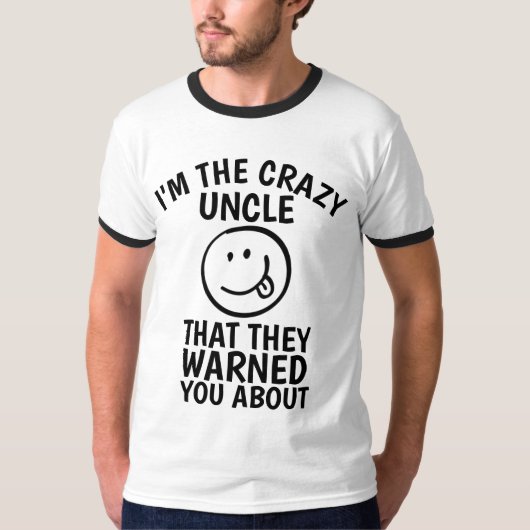 おかしい クレイジーおじさん Tシャツ (正面)