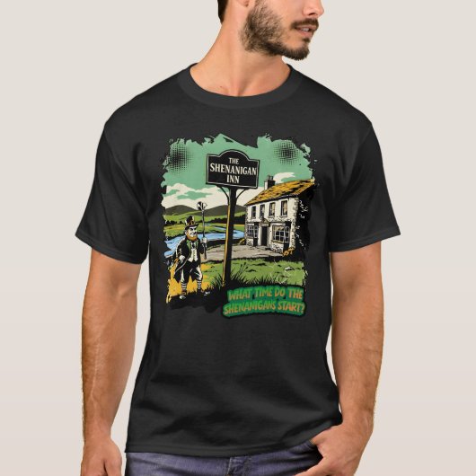おかしい シェナニガンズ アイリッシュ Tシャツ (正面)