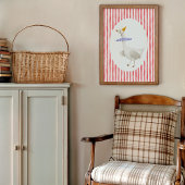 おかしい シリ―なガチョウの水彩画 ポスター