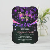 おかしい！パーティしよう！ディスコ誕生日招待状 招待状 (スタンド正面)