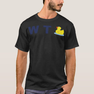 おかしい ワッツ・ザ・ダック WTF 汚い言葉 パーティー ギフト 黒 Tシャツ