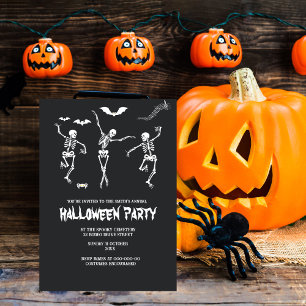 おかしい 不気味な 白黒 ハロウィン 招待状