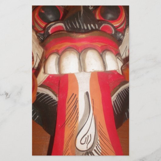 おかしい 怖い 不気味な 舌 ハロウィン マスク 便箋 (正面)