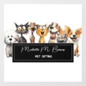 おかしい 猫 犬 ペットシッター プロフェッショナル ウィンドウサイン (シート)