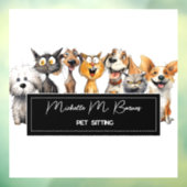 おかしい 猫 犬 ペットシッター プロフェッショナル ウィンドウサイン (シート3)