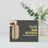 おかしい 黒と黄色のサンドイッチ ポストカード (スタンド正面)