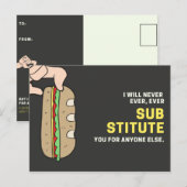 おかしい 黒と黄色のサンドイッチ ポストカード (正面/裏面)