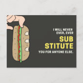 おかしい 黒と黄色のサンドイッチ ポストカード (正面)