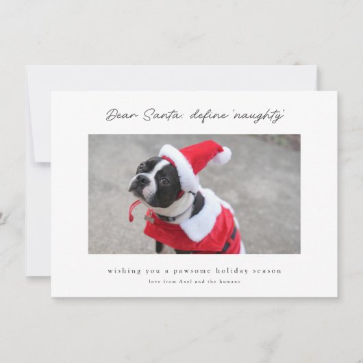 おかしくてカワイイ ナughty Dogのホリデーカード シーズンカード (正面)