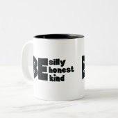 おかしくて 正直で 親切な  inspirational ツートーンマグカップ (正面左)