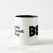 おかしくて 正直で 親切な  inspirational ツートーンマグカップ (中央)