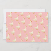 おかしなあひるの女の子 ファーストバースデー 招待状 (裏面)