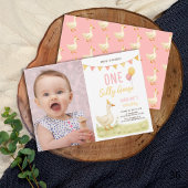 おかしなあひるの女の子 ファーストバースデー 招待状