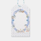 おかしなガチョウの気まぐれなリボンの赤ちゃん男の子のシャワー ギフトタグ (裏面)