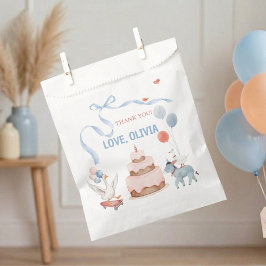 おかしなガチョウの水彩画アニマル 1歳の誕生日 フェイバーバッグ
