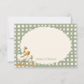 おかしなキジの感謝カード 招待状 (裏面)