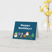 おかしなクリスマス・クッキー　クリスマスカード カード (黄色い花)