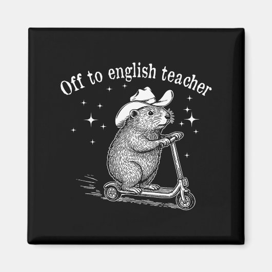 おかしなグラウンドホッグデーの英語教師へ マグネット (正面)