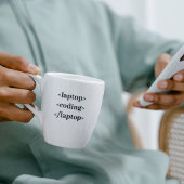 おかしなコーディング用ノートパソコン コーヒーマグカップ