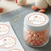 おかしなゴーちゃんの1歳誕生日ステッカー - 名前入り ラウンドシール
