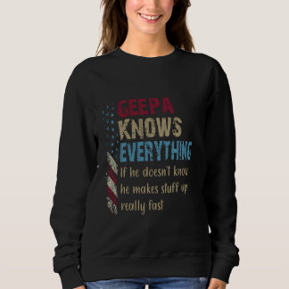 おかしなシャツGeepa Know Everything - Grandpa Gift スウェットシャツ
