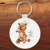 おかしなスクーターのくま キーホルダー (正面)
