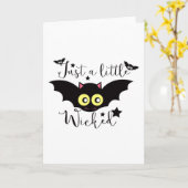 おかしなハロウィンの贈り物 – 少し邪悪 カード (黄色い花)