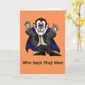 おかしなハロウィンカードを変える男性 カード (黄色い花)