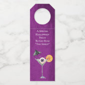 おかしなハロウィーンで魔女を飲む ボトルネックタグ (裏面)