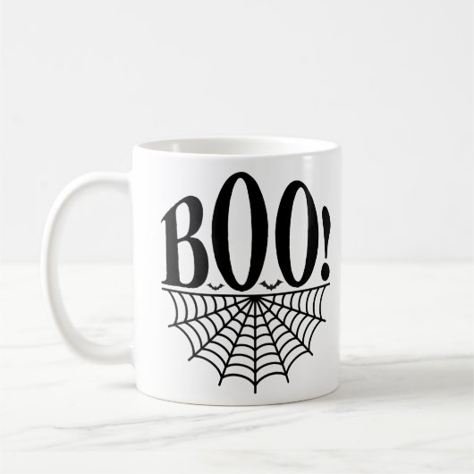 おかしなハロウィーンのブー コーヒーマグカップ (左)