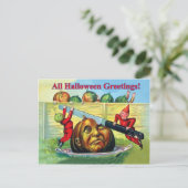 おかしなハロウィーンの挨拶 ポストカード (スタンド正面)