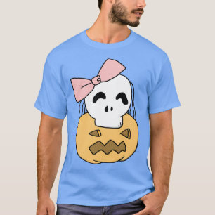 おかしなハロウィーンカボチャスカルプレゼント子供妻 Tシャツ