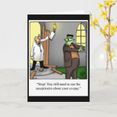 おかしなハロウィーンユーモアグリーティングカード カード (黄色い花)