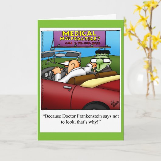 おかしなハロウィーンユーモアグリーティングカード カード (黄色い花)