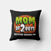 おかしなハロウィーン何も怖い私の母の2人の男の子 クッション (裏面)