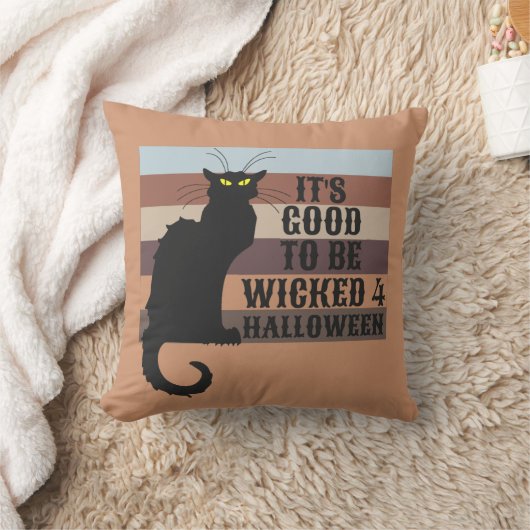 おかしなハロウィーン猫って良かった クッション (ブランケット)