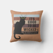 おかしなハロウィーン猫って良かった クッション (裏面)