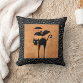 おかしなハロウィーン猫 クッション (ブランケット)