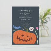 おかしなハロウィーン結婚式招待状 招待状 (スタンド正面)