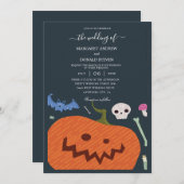 おかしなハロウィーン結婚式招待状 招待状 (正面/裏面)