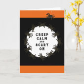 おかしなハロウィーン カード (黄色い花)