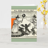 おかしなハロウィーン カード (黄色い花)