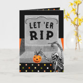 おかしなハロウィーン カード (黄色い花)