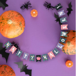 おかしなハロウィーン バンティングフラッグ