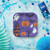 おかしなハロウィーン ペーパープレート (パーティー)