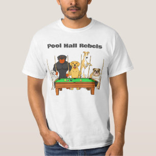 おかしなビリヤード犬チームプールホールレブズ Tシャツ