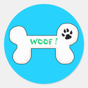 おかしなペットの犬の骨 ラウンドシール