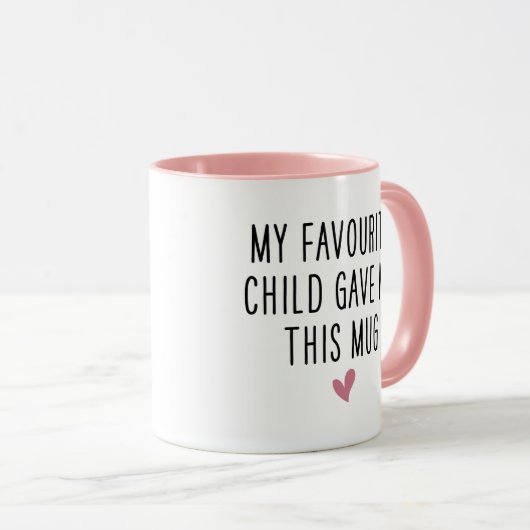 おかしなママの贈り物、私のお気に入りの子供は私にこのマグカップを与えた マグカップ (正面右)