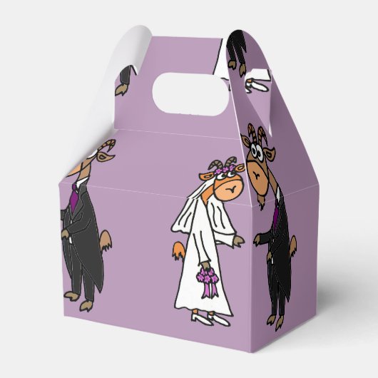 おかしなヤギの新郎新婦の結婚式 フェイバーボックス (裏面サイド)